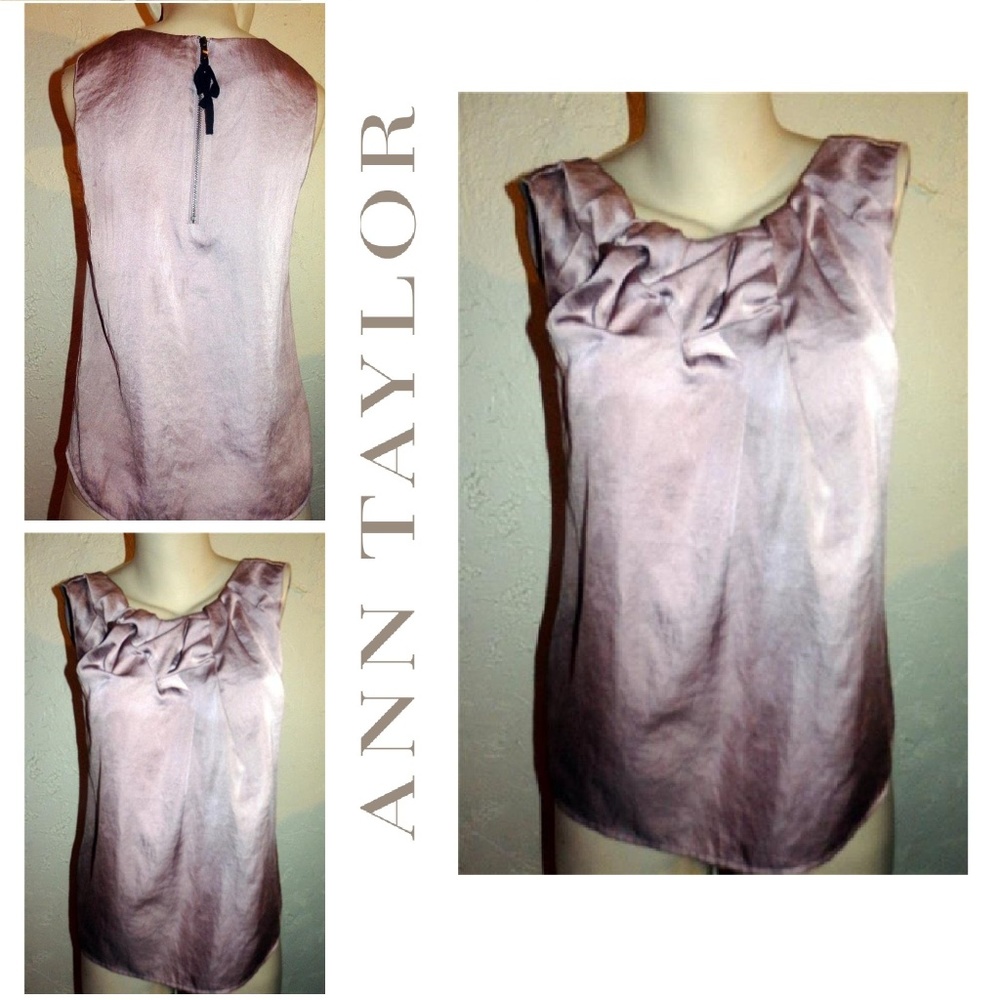 Ann Taylor Loft NWOT Mauve Sleeveless Blouse - Picture 1 of 3